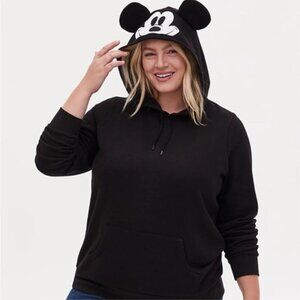 Torrid Disney Mickey Hoodie Pullover Fleece Hoodie Size 3x EUC